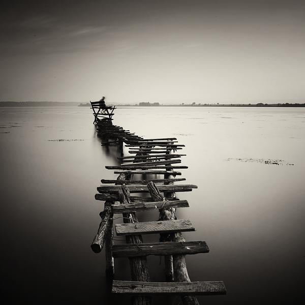 Fisherman, Danube by Bogdan Panait