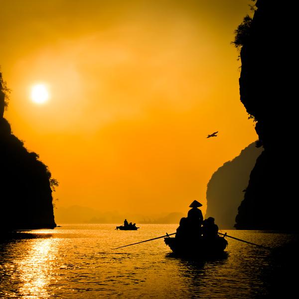 The Cry Of The Cormorant...The Evening Above The Junks by Philippe Gentet