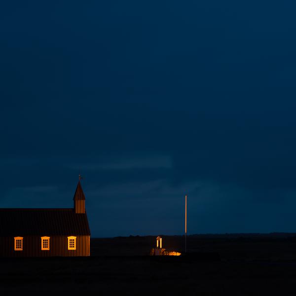 Night Church Iceland by Stephen Charlton