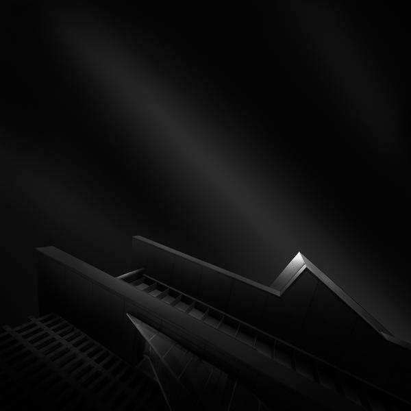 Ode to Black II - Abstract Black by Julia Anna Gospodarou