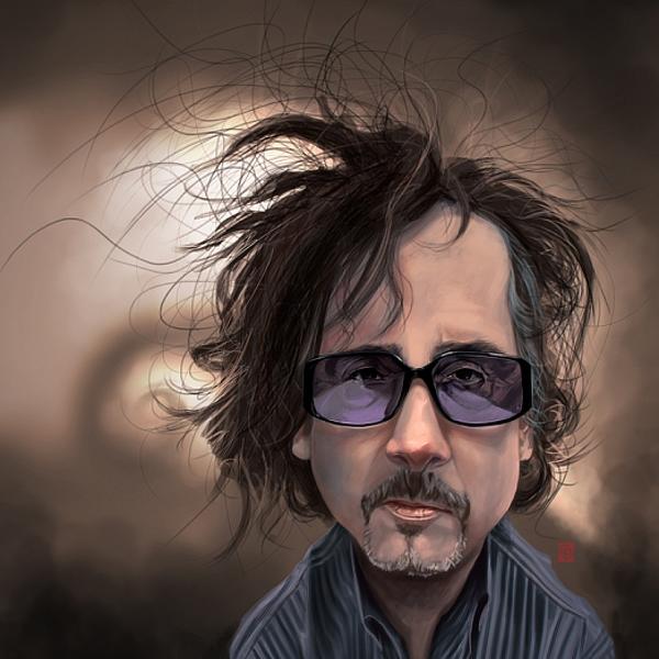 Tim Burton Caricature by Khasis Lieb