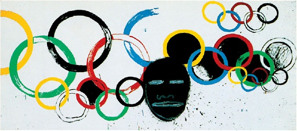 Jean-Michel Basquiat | Andy Warhol, Olympic Rings, Painting - Gagosian Gallery, London, United-Kingdom