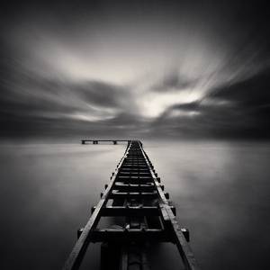 Old Pier At Dusk by Denis Olivier
