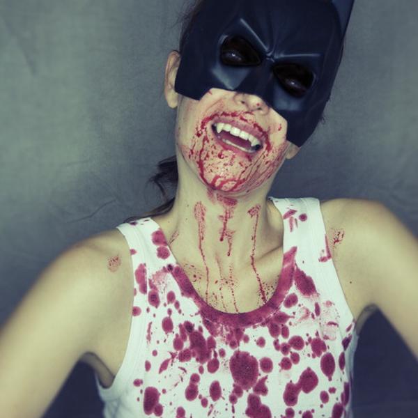 Bat Girl - Halloween, photography by Marianne Le Carrour. &copy;Marianne Le Carrour 2009

Bat Girl series. 50D. In People, Self-portrait