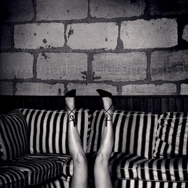 Striped Sofa - Fallen, photography by Marianne Le Carrour. Bordeaux, France, August 2006.. 350D. In People, Portrait