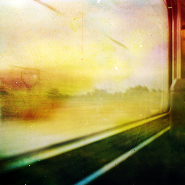 Travelling avant 13, photography by Sophie Gotti. La derni&egrave;re de la s&eacute;rie &agrave; ce jour :). Pentax x300 + velvia 400F. + texture num&eacute;rique. In Transportation