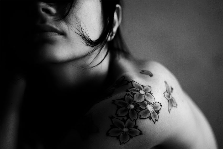 model : lily. In People, Portrait. cherry tree, photography by Sophie Thouvenin. Image #92284