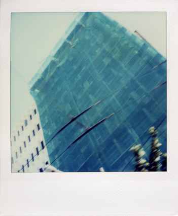 polaroid building_01, photography by Vassilis Makris. SX-70. Polaroid Time-Zero Color Instant Film 778. In Construction