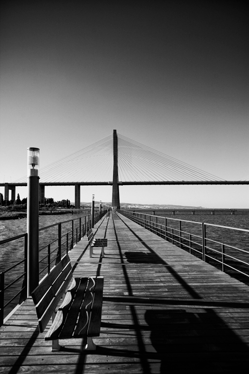 I Like The Air, photography by Christelle Landais. Vasco da gama bridge - Lisbon. Canon EOS 5D Mark II - 24mm. In Construction, Edifice, Bridge