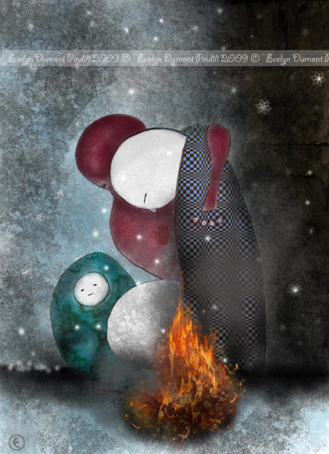 Sans abris, processing by Evelyn Dumont. http://colorsofpoulili.blogspot.com. illustration num&eacute;rique. In People, Portrait