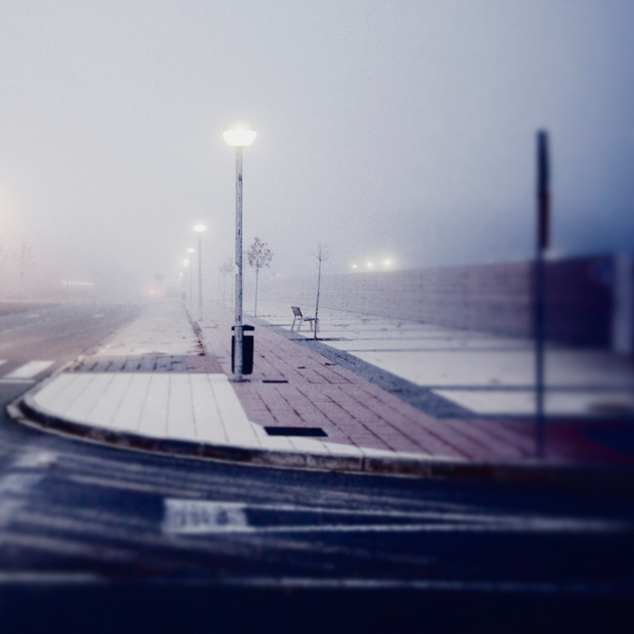 In The Mood, processing by P.o. V.. foggy day in Huesca (Spain), december 11th, 2010.. Canon 40D. In Construction, Street