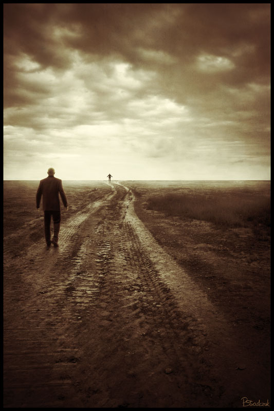 My shadow, processing by Przemyslaw Stradczuk