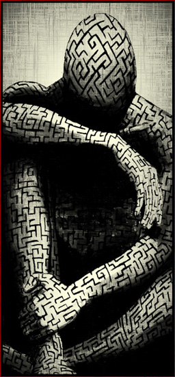 Mindscape, painting by Lucian Stanculescu. Lost within