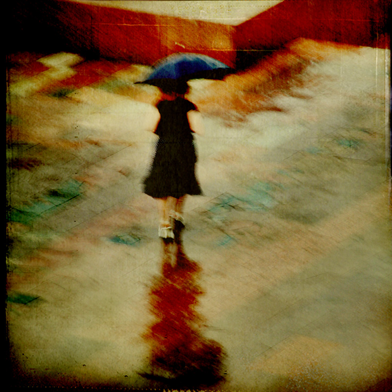Rain Woman, processing by Anna I. In People, Everyday, City life