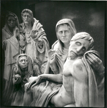 Cemetery., Artwork by Baldacchino Candido. HOLGA 120s. Film ILFORD HP5 plus