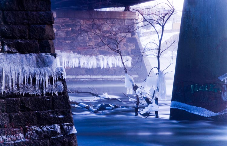 Urban Winter, photography by Daniel Powers. Merrimack River
Lawrence, Massachusetts
2009. In Nature, Scenery, Waterscape