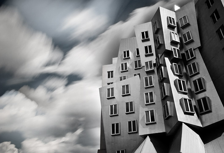 Pythagorean, photography by Daniel Powers. The Ray and Maria Stata Center
MIT University
Cambridge, Massachusetts

From the Skies in Motion series
2008

A Frank Gehri design.. In Construction