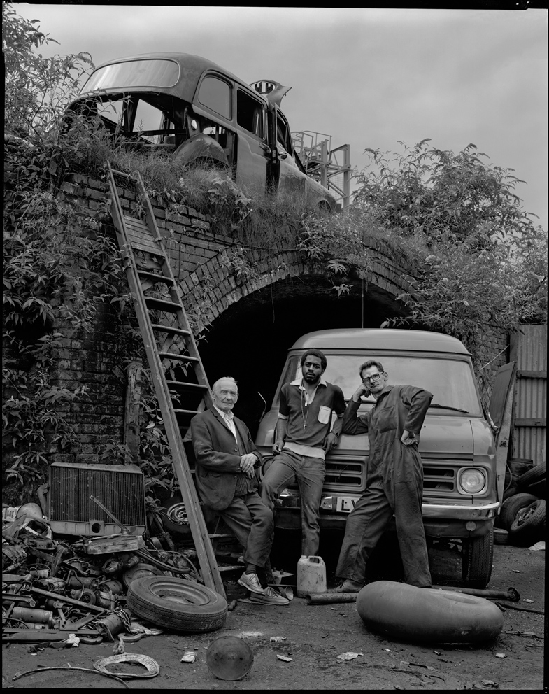 Scrap Dealers (London), photography by Andreas Heumann. 10x8. BW Film. In People, Portrait