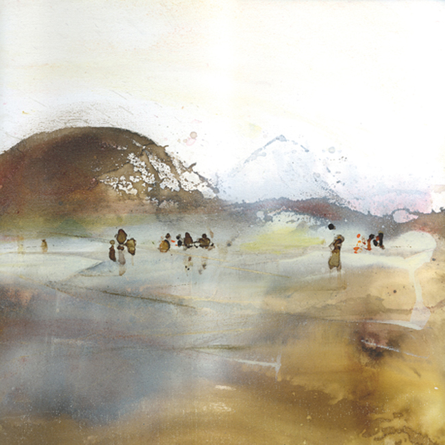 paysage al&eacute;atoire, painting by Laurent Jargot. encre, brou de noix, peinture, bombe. technique mixte. In Nature, Scenery