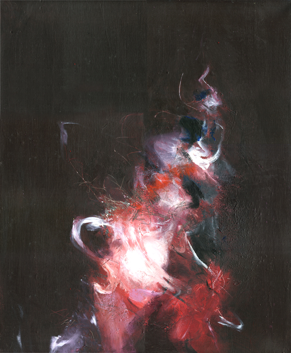 Vibration de l'envie, painting by Laurent Jargot. Tel un souvenir, une &eacute;nergie.... Peinture, encre, grattage, pastel, toile chassis. Peinture, encre, grattage, pastel