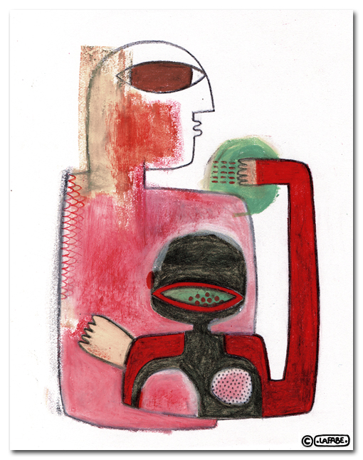 Characters &deg;07, drawing by .lafabe. Grafik. Fusain, craie grasse et crayon sur papier /// Charcoal, oily chalk and pencil on paper