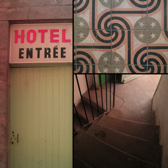 Hotel, photography by .lafabe. Grafik. Saint-Sauveur de Cruzi&egrave;re - Ard&egrave;che (07) Mai 2007. Olympus C-460, photoshop CS2. Triturage grafik. In Construction