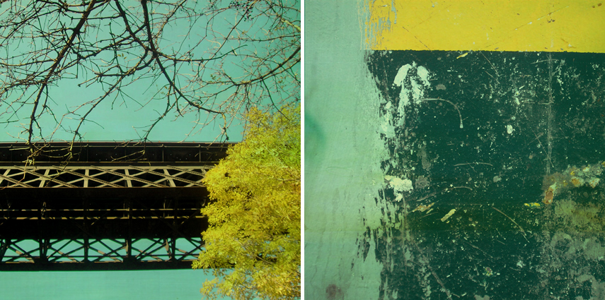 Duo_23*, photography by .lafabe. Grafik. *Bridge + Abstract wall  / *Pont + Mur abstrait. Olympus C-460, photoshop CS2. In Construction, Cityscape, skyline