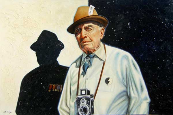 Le t&eacute;moin, painting by .. Ald&eacute;hy. portrait. peinture acrylique sur toile.. peinture acrylique. In People, Portrait