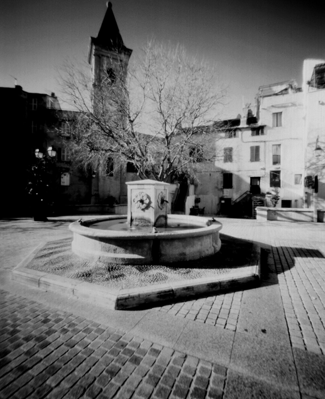 La Place De L'ancienne Poste, Artwork by Fred De Casablanca. pinhole. fuji provia