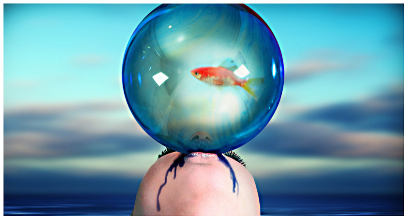 to trap the soul of a goldfish, processing by Ariadna Vicente. she wanted to be a fish so bad

she kept eating her goldfishes

hoping to trap their souls inside. In People