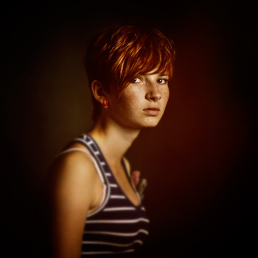 D700. Digital. In People, Portrait, Female. Ana, 13, Last, photography by Bogdan Panait. Image #392746