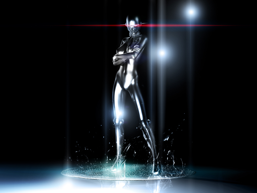 Latex Addiction 2, computer generated by Giuseppe Montalbano. Cr&eacute;ation digitale 2D/3D: Poser & Carrara. In People, Character, Robot