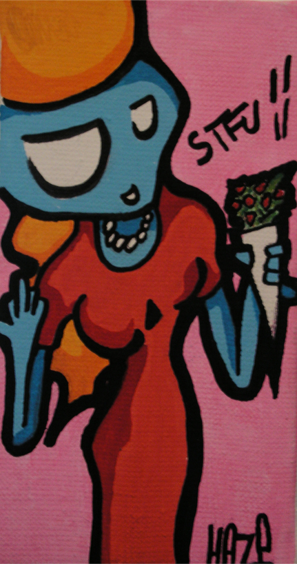 Shut the Fuck Up !!, Artwork by Bastian Philippe Kern. How flower ?
How thanks dear !
Now ... Shut the Fuck Up !!. Stylo noir de brasserie, gouache. Street Art