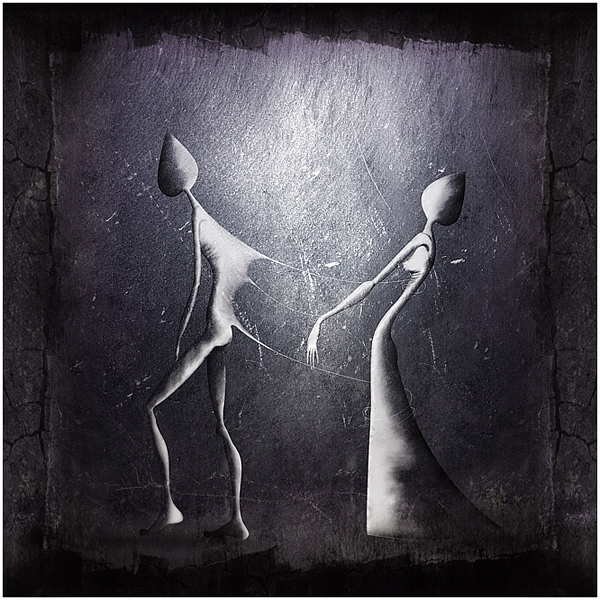 Pressure, processing by Oana Cambrea. I don't know if miscellaneous is the best category for this image but I couldn't find another one more suitable.. The characters were sketched on paper then painted in Photoshop, and the background is made of 2 textures ( http://aqueous-sun-textures.deviantart.com/art/Untitled-Texture-XXXXII-46109989 and http://tju-tjuu-textures.deviantart.com/art/6672-54072710 ). It was inspired by Anathema's "Pressure" :]. Photoshop CS2. In People