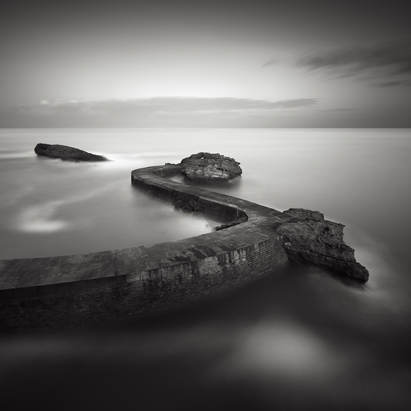 The Wall, photography by Alper &ccedil;ukur. Biarritz,France. Nikon D60. Long exposure. In Construction, Edifice, Pier, pontoon