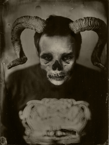The Devil Side, photography by Matthieu G.. Kodak D2. Wetplate collodion. In People, Miscellaneous, Male