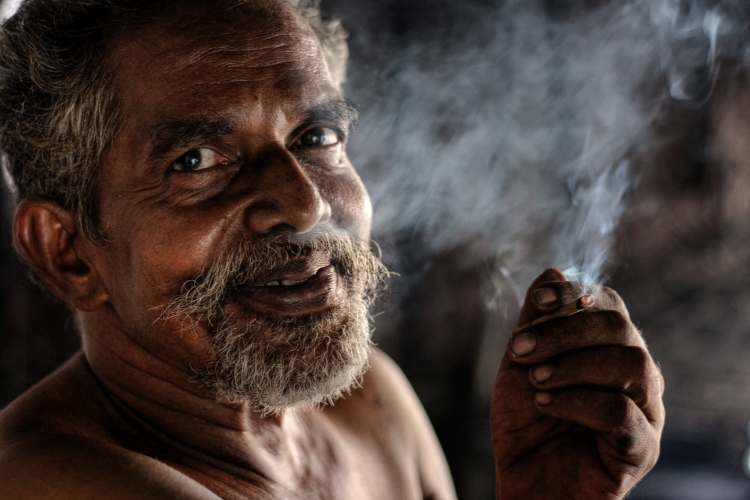 Just a man, photography by Matthieu G.. This is my favourite portrait of India, this guy is a tea stall seller, very simple and very sympathic. It really represent what india was for me.. In People, Portrait