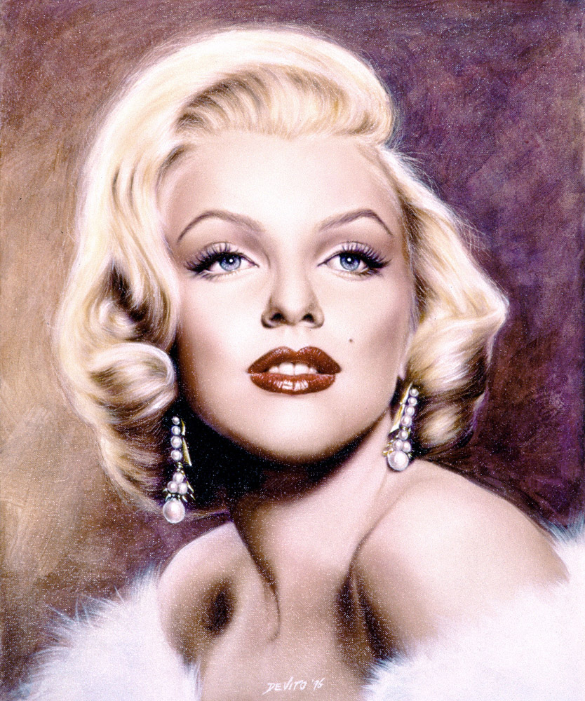 Marilyn in White, painting by Salvatore De Vito. Painting size 19" x 23" acrylic on canvas (1996).
The amazing Marilyn..... brush, airbrush, liquitex and lascaux acrylics. acrylic on canvas. In People, Portrait
