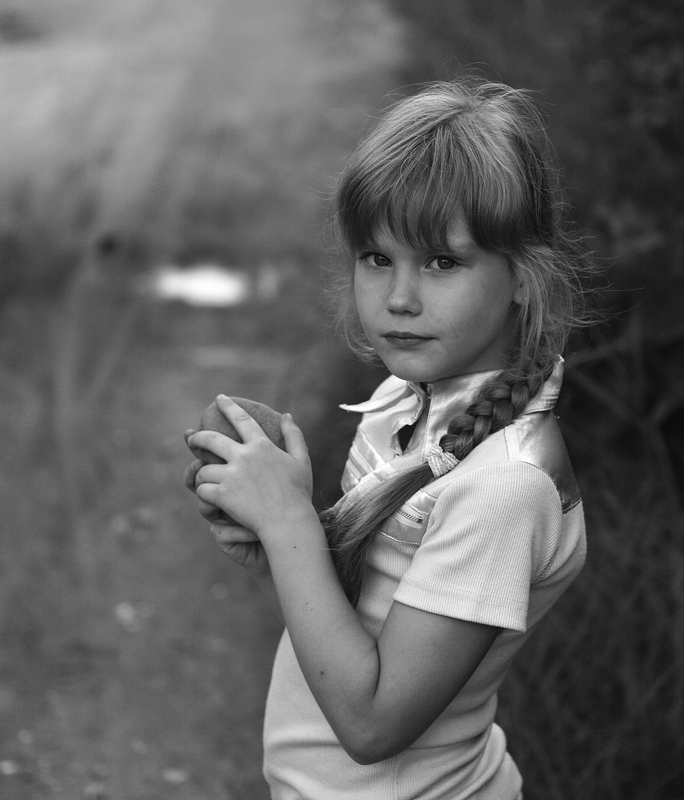 Girl And Stone, photography by Vlad Egorov. Canon EOS 5D Mark II, Canon EF 24-70/2.8L. In People, Infant, children, Girl