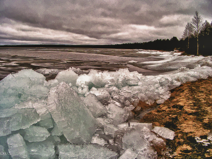 Ice, photography by Vlad Egorov. Pentax Optio X. In Nature, Scenery, Waterscape