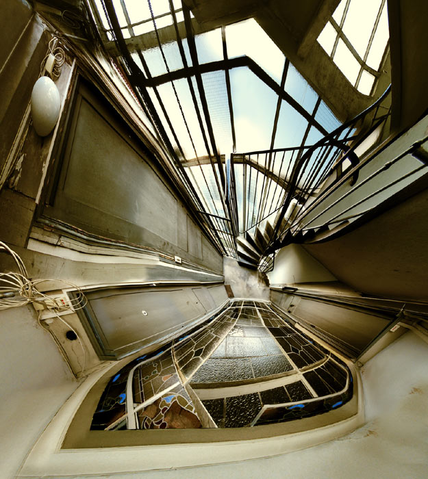 cage d'escalier, photography by Julien Quittelier. In Construction, Interior