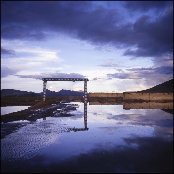 22 Tao Pa, photography by Arjun Panday. The entrance gate to a small tibetan village.. Mamiya 6. In Nature, Scenery, Waterscape