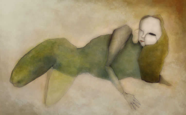fallin' out of time, painting by Gladys B. In People, Body part