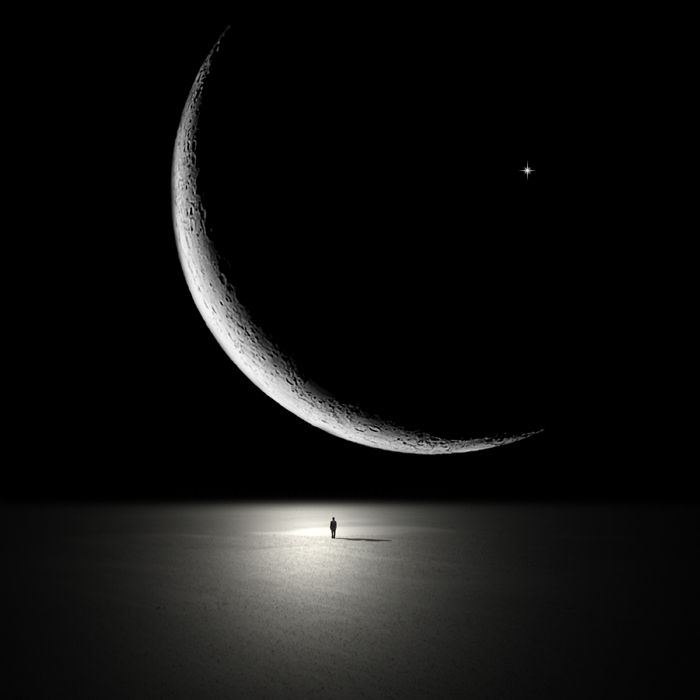 wacom tablet. In Nature, Astronomy. Into The Moonlight, processing by Philip Mckay. Image #296496
