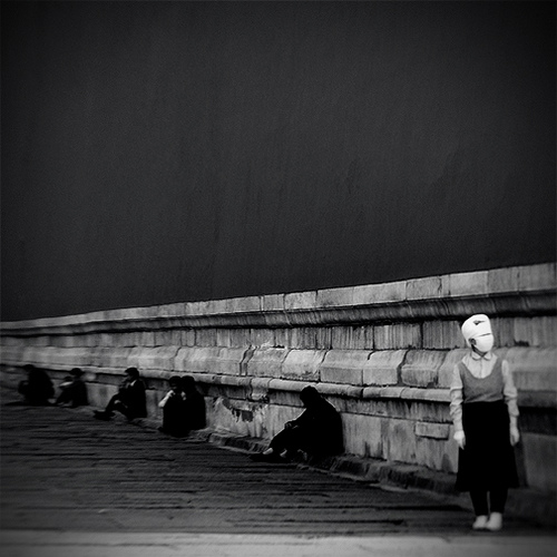 Masked Woman, Forbidden City. Beijing, China., photography by Gwen Coyne. In Construction, Edifice, Monument