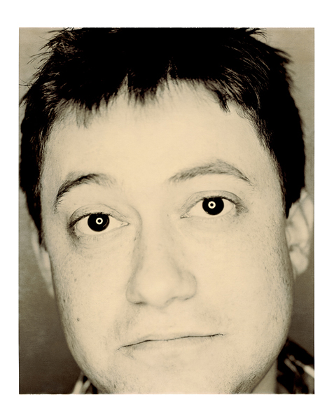 Adam Thirlwell, photography by Werner Pawlok. sinar p 8x10inch studiocamera. polaroid mismatch. In People, Portrait
