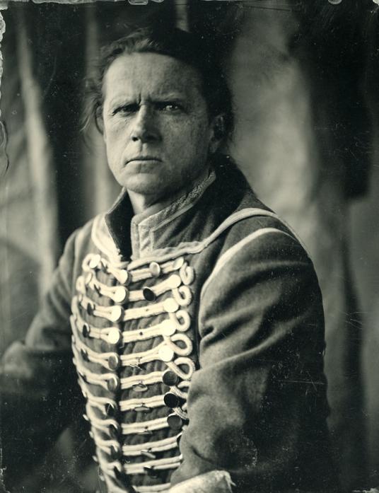 Hussar, photography by Piotr Biegaj. Wet-plate camera, 8x10. wet-plate collodion. In People, Portrait