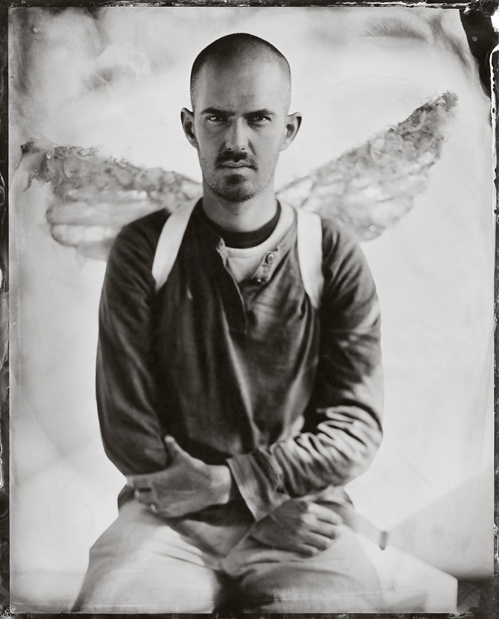 Paraglider, photography by Piotr Biegaj. 8x10 Itoflex. wet plate collodion. In People, Portrait, Male