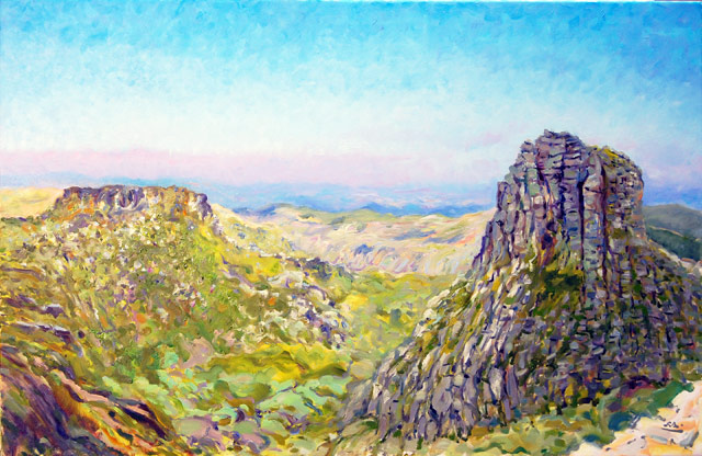 Glaciar formations - Mountain of Estrela - Portugal, painting by Rui Albuquerque. In Nature, Geology