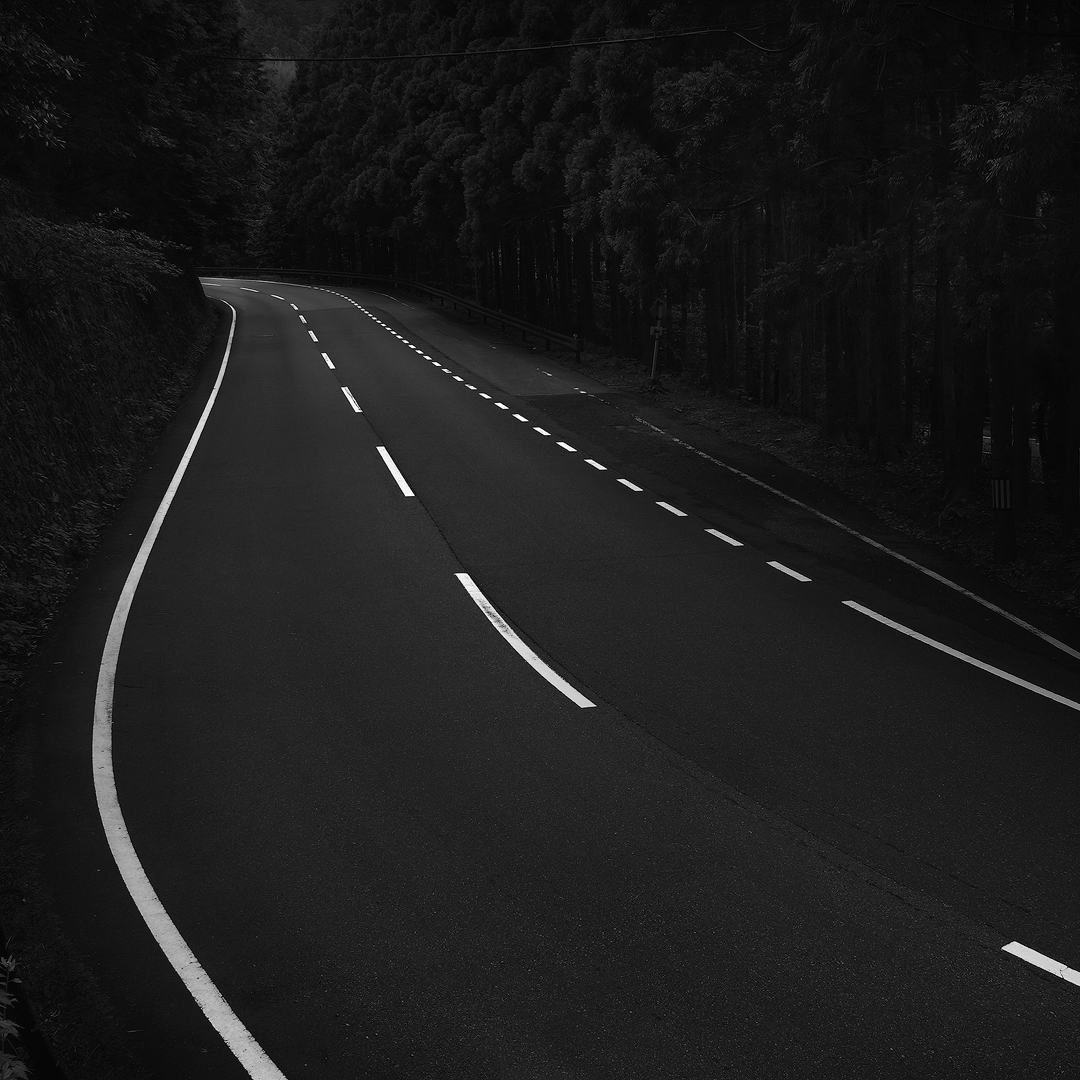 Japan #7 - Kansai Road, photography by Stefano Orazzini. Hasselblad 553 elx. In Transportation, Road, car, cycle